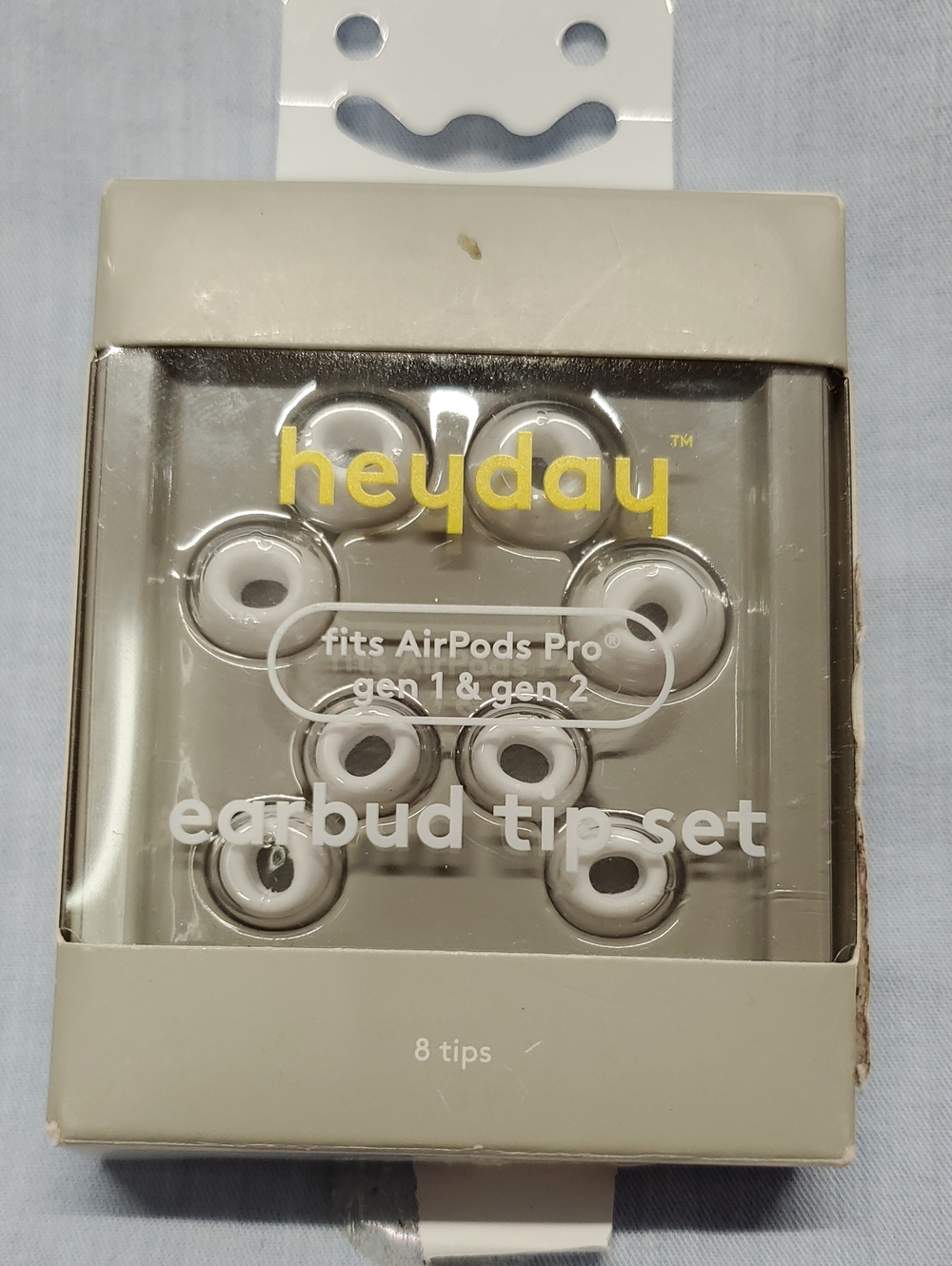 heyday White Silicone Earbud Tip Set for AirPods Pro (Gen 1 & 2)